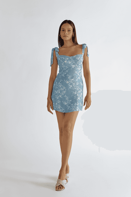 May Mini Dress - Sky