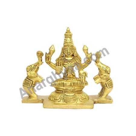 Gajalakshmi Brass Statue