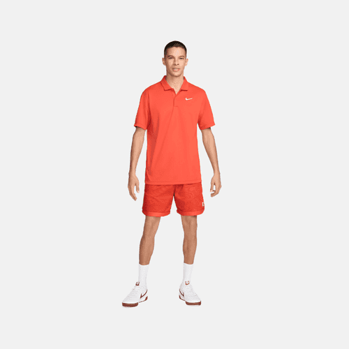 Nike Court Dri-FIT Men's Tennis Polo T-shirt -Rust Factor/White