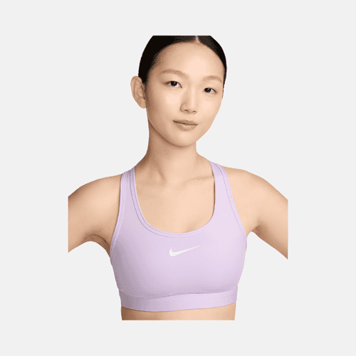 Nike Swoosh Medium-Support Women's Padded Sports Bra - Violet Mist/White