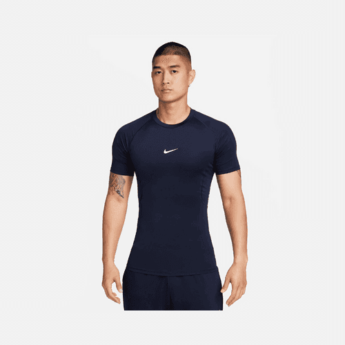 Nike Pro Men's Dri-FIT Tight Short-Sleeve Fitness Top -Obsidian/White