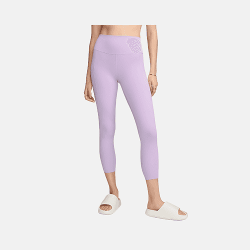 Nike One Women's High-Waisted 7/8 Leggings with Pockets - Lilac Bloom/Black