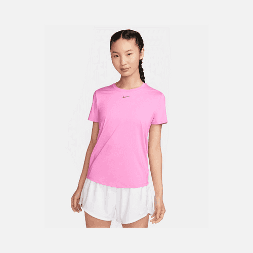 Nike One Classic Women's Dri-FIT Short-Sleeve Top -Playful Pink/Black