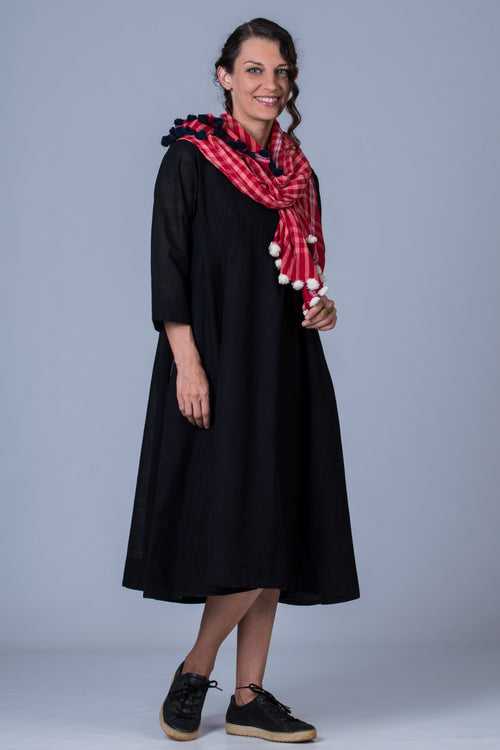 Black Mangalgiri Dress - UDUPU