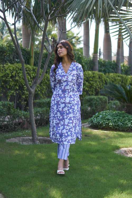 Lavender Rose Kurta Set