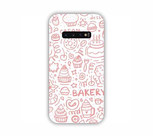 Pink Bakery Icons Design Samsung S10 Plus Mobile Case