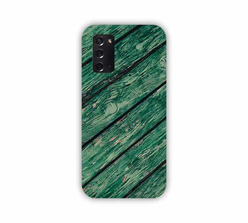 Green Wooden Texture Design Samsung Note 20 Mobile Case