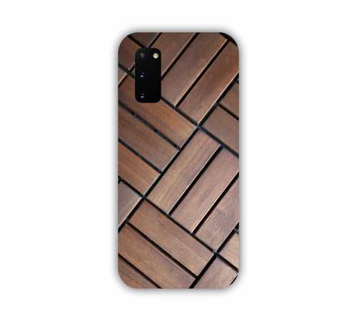 Brown Wooden Texture Design Samsung S20 Plus Mobile Case