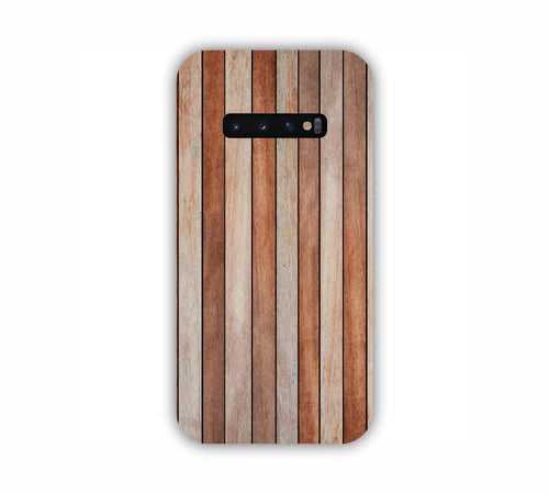 Brown And Grey Wooden Texture Design Samsung S10 Plus Mobile Case
