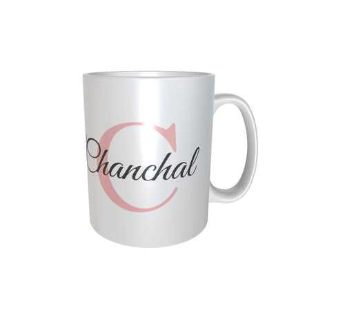 Personalised & Customised Alphabet C Name White Mug