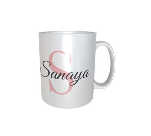 Personalised & Customised Alphabet S Name White Mug