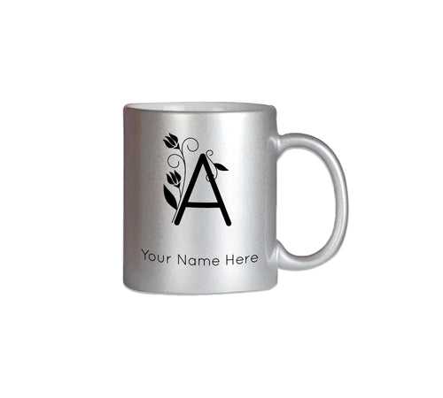 Elegant font Silver Mug