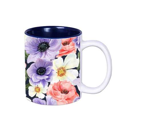 Flowers Inside Color Blue Mug