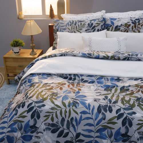 Duvet Cover - 254TC Blooming Rowan Leaves Collection