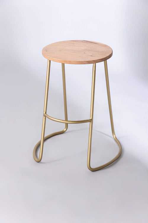 Koyo Acacia Wood And Metal Stool