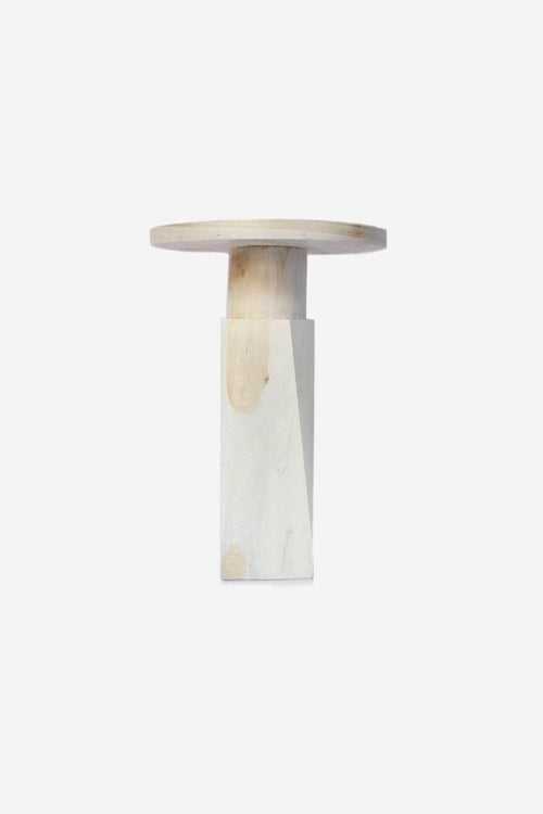 Slope Side Table (White Washed)