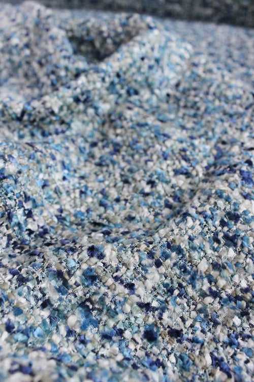 Blue Water Tweed Blue Upholstery Fabric Swatch
