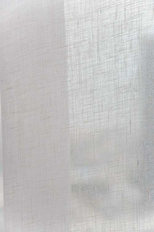 Linen White Sheer Fabric Swatch
