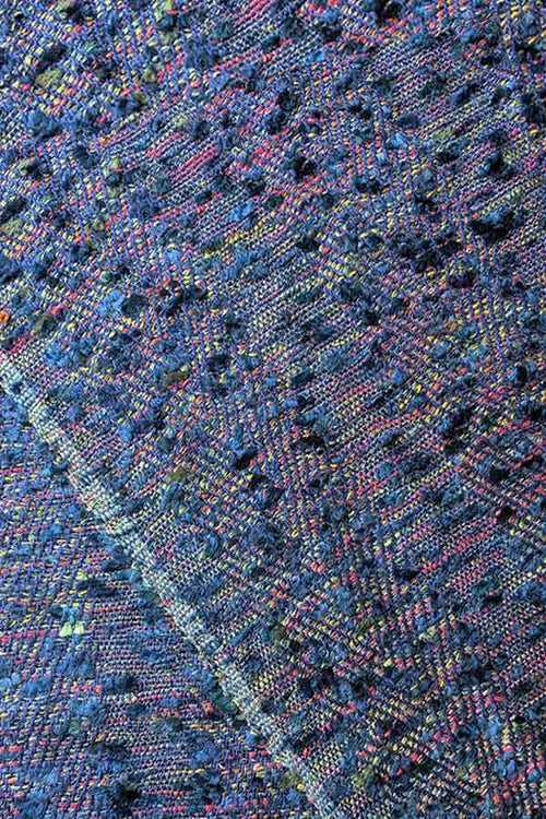 Suits Tweed Blue Upholstery Fabric Swatch