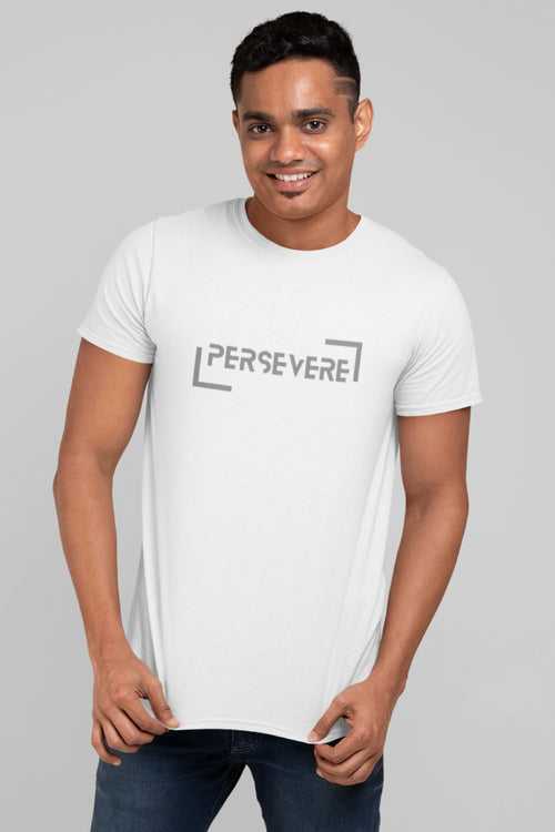 Persevere Print White Tshirt