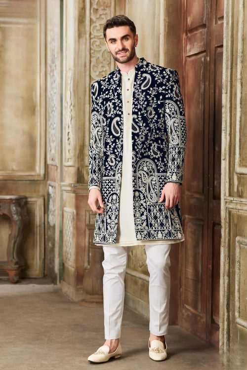 Indo Western Jacket Style Men's Sherwani