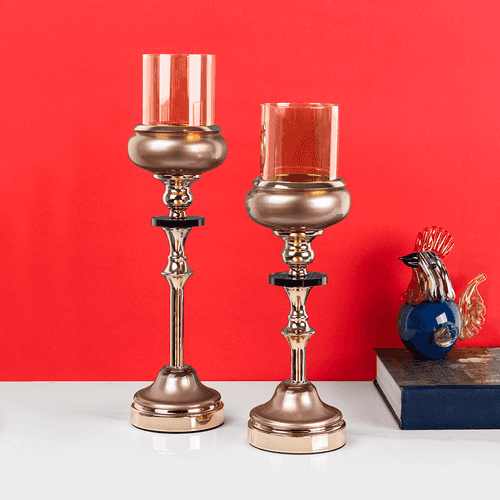Luminous Elegance Candle Stand - Set of 2