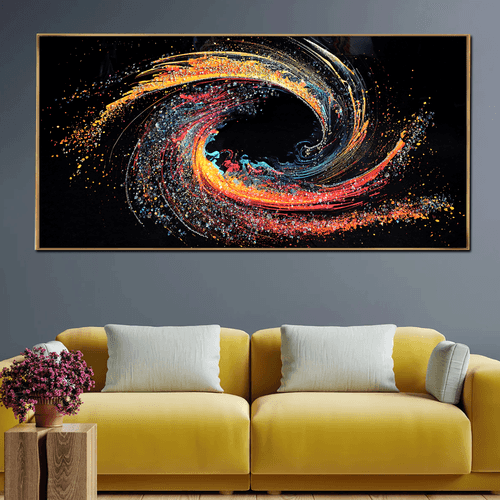 Cosmic Prism Crystal Glass Painting
