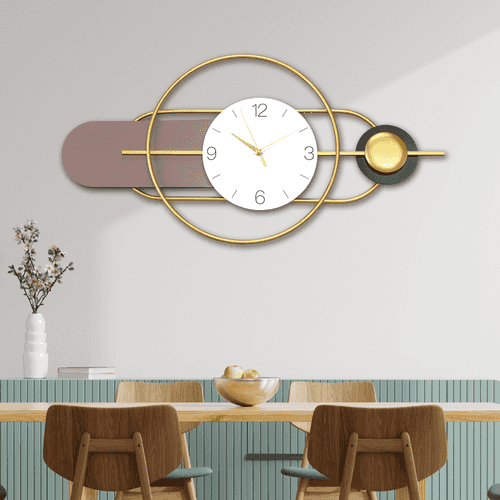 Metallic Roundabout Metal Art Wall Clock