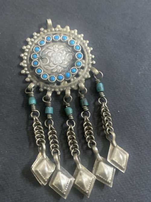 Vintage Silver Central Asian Pendant