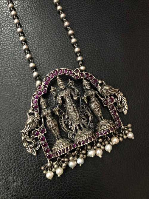 Silver Vishnu Pendant Necklace