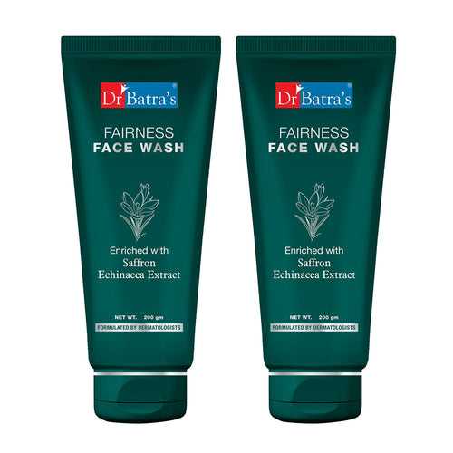 Dr Batra's Fairness Face Wash Sulphate, Silicone & Soap Free Enriched With Saffron & Echinacea Extract - 200 gm (Pack of 2)