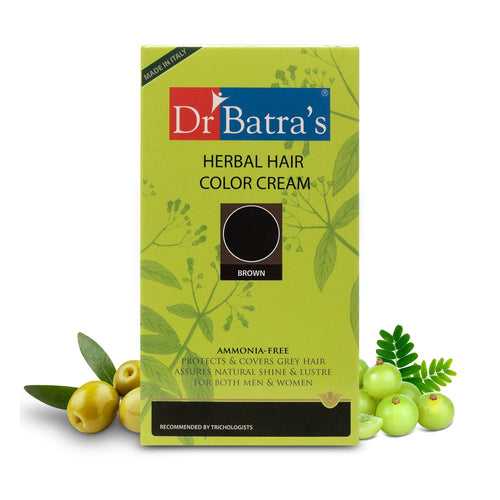 Herbal Hair Colour Cream with Natural Ingredients - Natural Brown Hair Colour