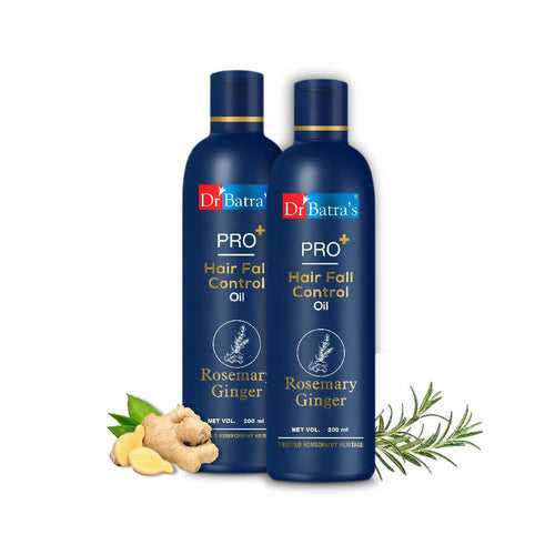 PRO+ Hair Fall Control Oil, Nourishes Scalp, Boosts Hair Growth. Contains Ginger, Rosemary, Thuja Extracts - Pack of 2