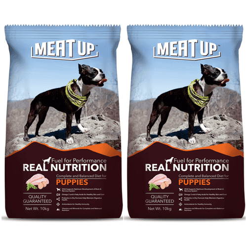 Meat Up Puppy Dog Food, 10 kg (Buy 1 Get 1 Free)