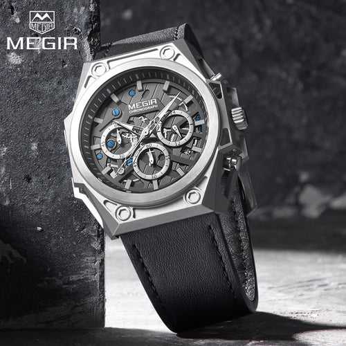 MEGIR Men's Watches Waterproof Sports Wristwatches Quartz Watch Chronograph Luminous Male Clock Calendar Relogio Masculino