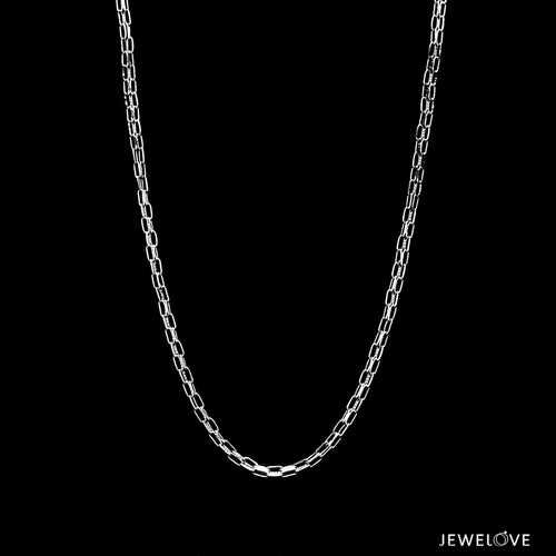 1.75mm Double Rectangular Links Platinum Chain for Women JL PT CH 1293