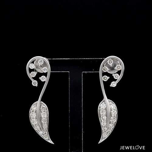 Designer Platinum Diamond Earrings for Women JL PT E 345
