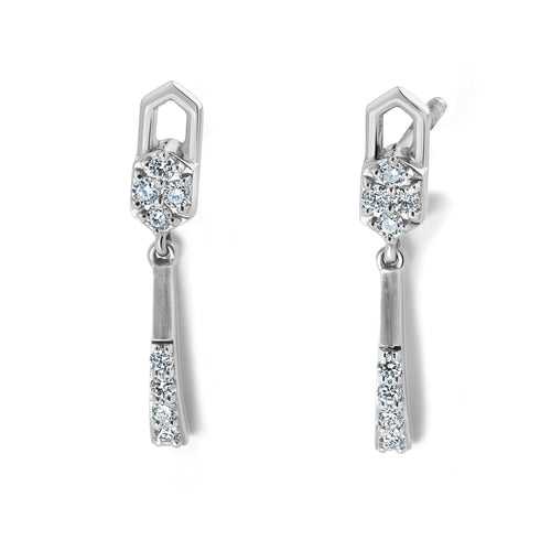 Evara Platinum Diamond Earrings for Women JL PT E 315