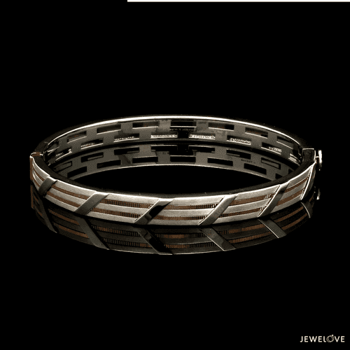 Men of Platinum| 7mm Platinum & Rose Gold Bracelet for Men JL PTB 1209