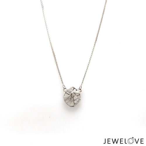 Platinum Pendant with Chain for Women JL PT P 267