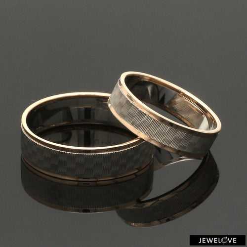 Unisex Platinum & Rose Gold Couple Love Bands JL PT 1362