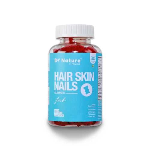 Hair Skin Nail Vitamin Gummies with Biotin & Folic Acid, 30 gummies