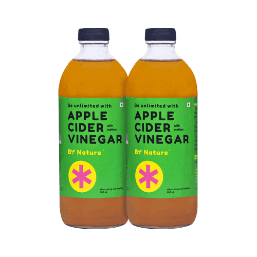 Apple Cider Vinegar with Mother, (Pack of 2) - Raw & Unfiltered