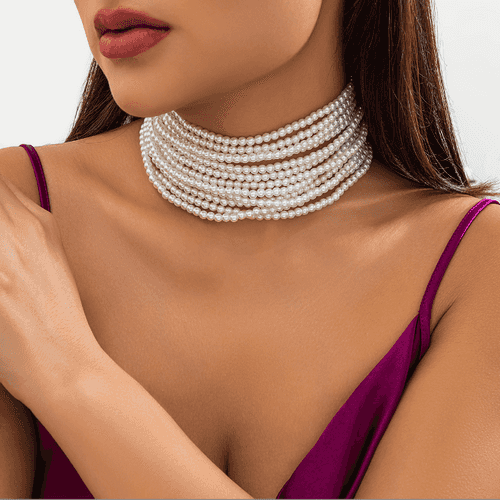 Small Pearl Layered Choker