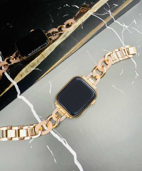 Rose Resin Link Apple Watch Band
