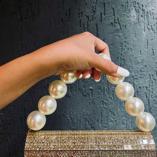 Exaggerated Pearl Sling - Handbag Strap/Chain