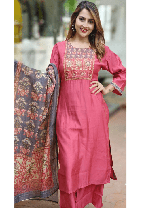 Printed cotton Printed Top With Jacket Cotton sharara set  DRYWASHONLY-05193