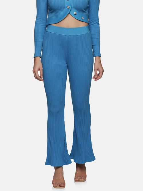 IS.U Vivid Blue Rib Bootcut Pant