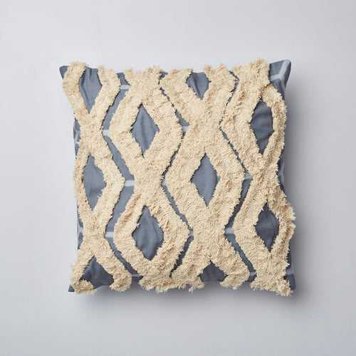 Surprise Home - Rhombus Ruffles Cushion Covers (Grey)