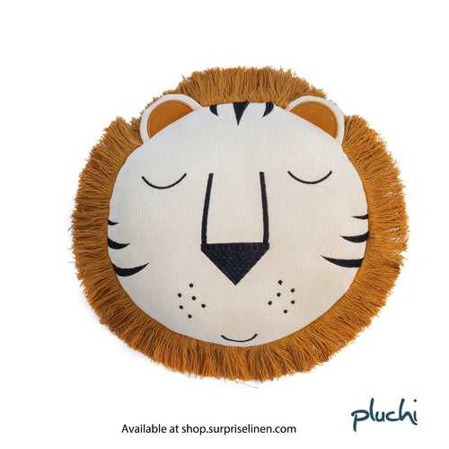Pluchi - Sleeping Lion Cotton Knitted Shaped Cushion